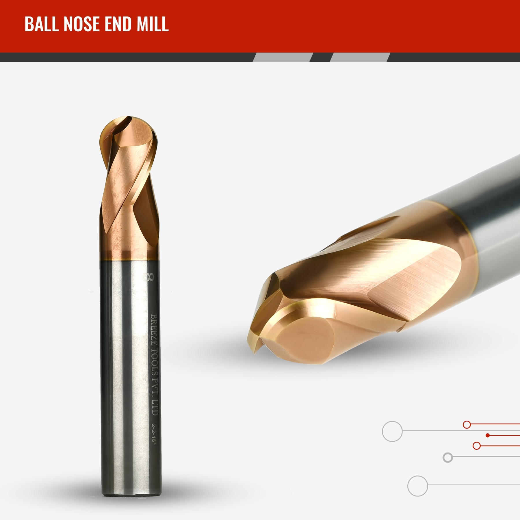 Ball Nose 2 Flute