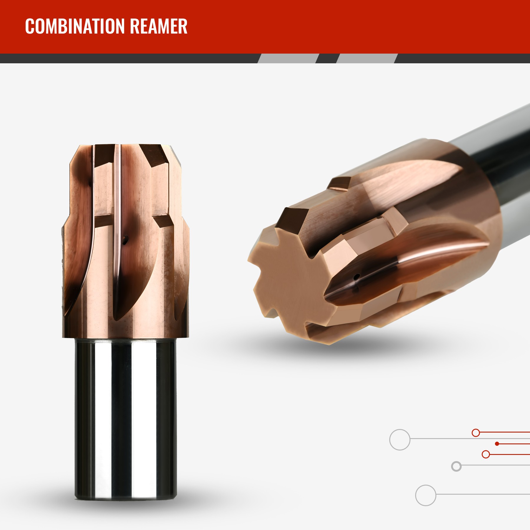 Solid Carbide Through Coolant Step Reamer