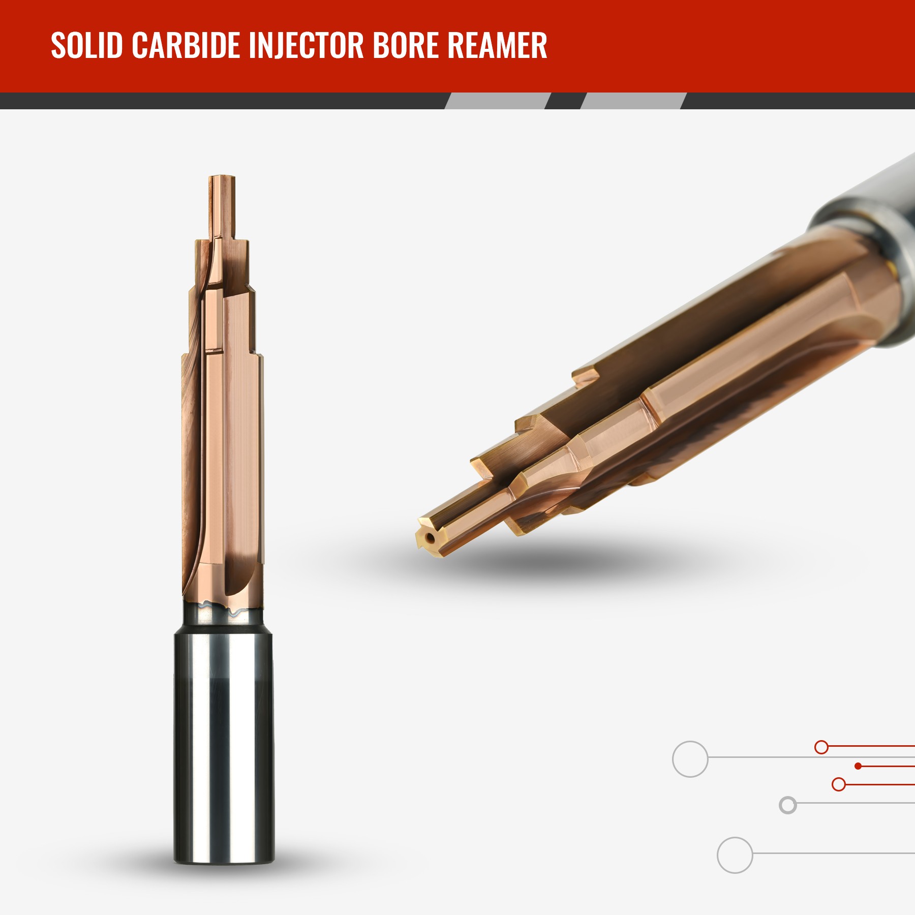 solid Carbide Injector Bore Reamer