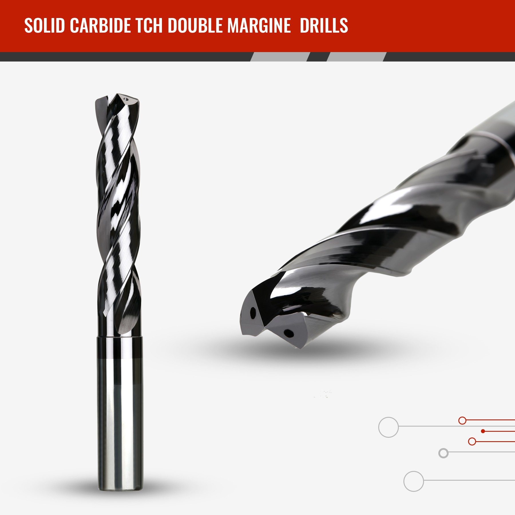 Solid Carbide Tch Double Margin Drills